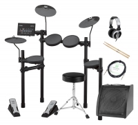 Yamaha DTX402K Compact E-Drum Set inkl. Verstärker, Kopfhörer, Drumhocker & Sticks