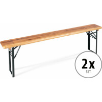 Stagecaptain BBB-170 beer garden beer tent bench 170 cm natural 2x set