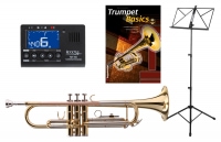 Classic Cantabile TR-40L trompeta Bb set con afinador/metrónomo, atril