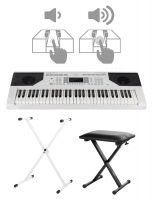 FunKey 61 Edition Touch White Set incl. Keyboard Stand + Bench