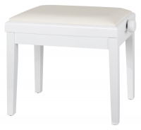 Classic Cantabile Piano Bench Model A White High Gloss