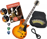 Rocktile Pro L-200OHB Guitare électrique Orange Honey Burst avec accessoires