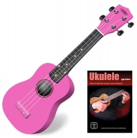 Classic Cantabile US-100 PK soprano ukulele pink SET incl. book