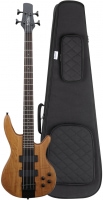 Rocktile Pro LB104-N LowBone E-Bass Natural Gigbag Set