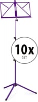 10-Piece Classic Cantabile 100 Music Stand Set Medium Lilac