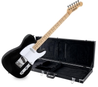 Shaman Element Series TCX-100B Set de guitarra eléctrica negra con estuche