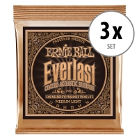 Ernie Ball 2546 Everlast Coated Phosphor Bronze Medium Light 3x Set