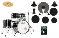 Pearl RS505C/C31 Roadshow Drumset Jet Black Beginner Set