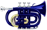 Classic Cantabile Brass TT-400B trompeta de bolsillo azul