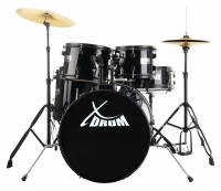 XDrum Rookie 20" Studio Drum Set Black