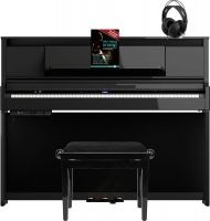 Roland LX6-PE E-Piano Schwarz Hochglanz Set