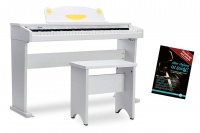 Artesia Fun-1 Kinder Piano mit Bank Set Weiß