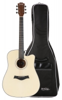 Rocktile WSD-101C NT Guitarra acústica folk, dreadnought Set con funda acolchadas