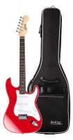 Shaman Element Series STX-100R Guitarra eléctrica rojo Set con funda de transporte