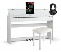 McGrey DP-18 WM Piano digital blanco mate set