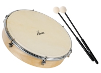 XDrum HTM-10S 10" Hand Drum with Natural Skin Head Set with Mallets