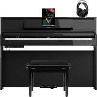 Roland LX5-PE E-Piano Schwarz Hochglanz Set