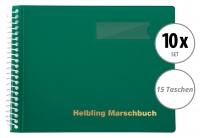 Helbling BMG15 Marschbuch grün 15 Taschen 10x Set