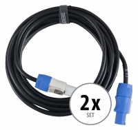 Pronomic Power Twist 5 Cable de alimentación de 5 m set de 2