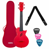 Cascha Carbon Fibre Ukulele Set Rot