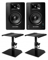 M-Audio BX4BT Studio Monitore Stativ Set