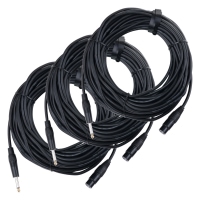 Pronomic Stage XFJ-20 cable micrófono, clavija -XLR 20m set x clavija mono XLR (hembra) 6,35mm
