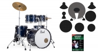 Pearl RS505C/C743 Roadshow Drumset Royal Blue Metallic Beginner Set
