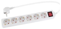 Stagecaptain PSSH-6 Power Strip with Switch, white