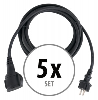 Set 5x Stagecaptain PSPEXT-2.5 Cable alargador IP44 2,5m