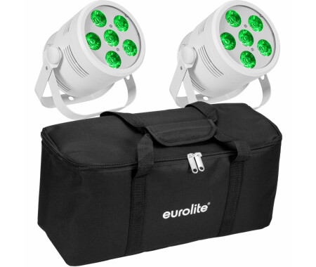 Eurolite LED Silent Par 6 QCL Floor ws + Bag SET