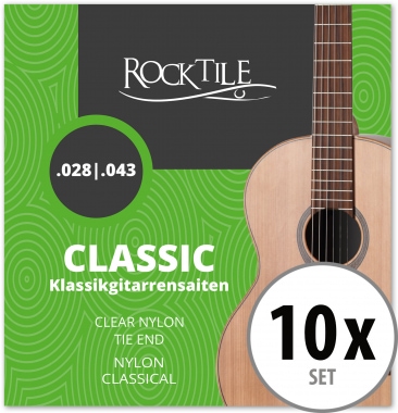 Rocktile Saiten für Konzertgitarre Super Light 10er Pack