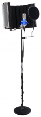 Pronomic CM-100B Großmembran-Mikrofon Komplettset inkl. Stativ, Popschutz, Micscreen & Kabel