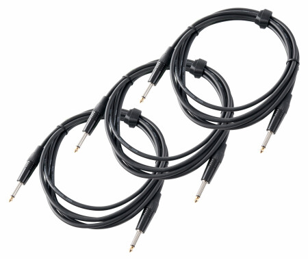 Pronomic Stage INST-3 câble instrument noir jack 3m - Lot de 3