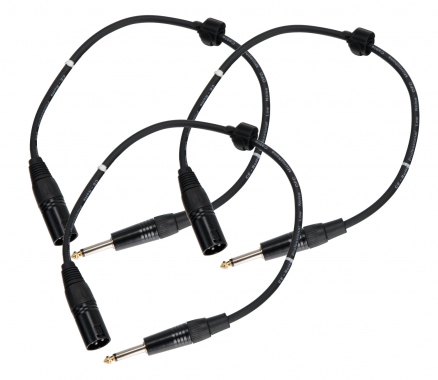 Pronomic Stage JMXM-0.5 câble audio mono jack/XLR 0,5m noir set de 3