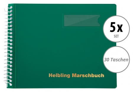 Helbling BMG30 Marschbuch grün 30 Taschen 5x Set