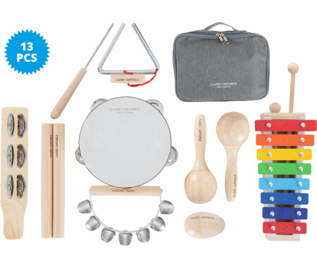 Classic Cantabile Kinderpercussion Starter-Set 13-teilig