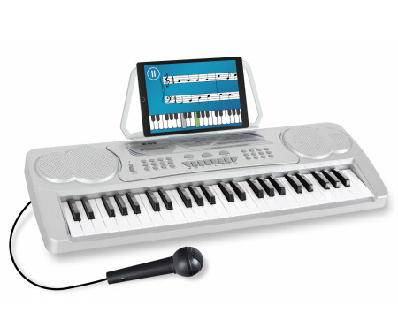 McGrey BK-4910SR Keyboard mit 49 Tasten und Notenhalter Silber