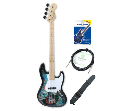 Jbs W In Weiss E Bass Mit Anschlusskabel N Gitarren Basse Bassgitarren