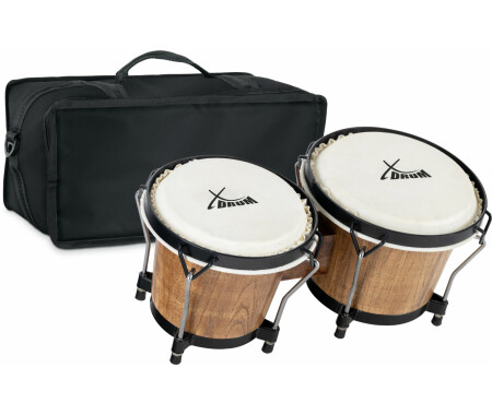 XDrum Bongo Club Standard Tobacco SET incl. housse pour bongo