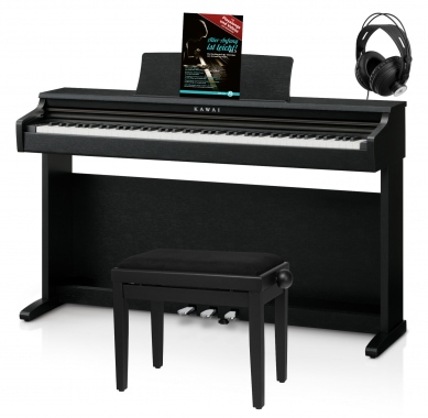 Kawai KDP120 B Digitalpiano Premium Schwarz satiniert Set