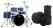 Mapex Venus Fusion Drumkit Blue Sky Sparkle Taschen Set