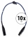 Pronomic Stage DMX3-0,5 câble DMX 0,5 m, lot de 10