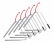 XDrum 15 cm triangle avec maillet 5x Set