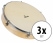 XDrum HTM-10S 10" Tamburello con pelle naturale Set 3 Pezzi