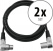Omnitronic Winkel XLR Kabel 3pol 3m 90° sw 2er Set