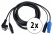 Pronomic Stage EUPPX-10 câble hybride euro/powerplug/XLR Lot de 2