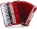 Classic Cantabile acordeon de 72 bajos "Secondo V" rojo