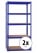 2x Set Stagecaptain HR-175 BU Heavyrack Storage Rack Wooden Shelves Blue