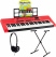 Teclado piano inalámbrico McGrey 6170 RD Rojo Set con soporte y auriculares
