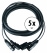 Set de 5 cables híbridos Pronomic Stage IECD-2.5 DMX (2,5 m)